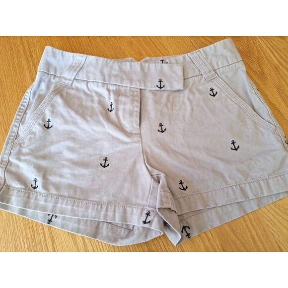 J Crew Shorts Womens Classic Cotton Chinos 4 Pocket Size 2 Needs A Button C Pics - Picture 1 of 10
